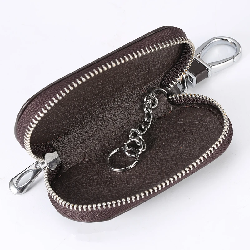 

1 Pcs Universal Car Key Case Cover Leather Holder Chain Car key Shell Protecor Car-styling Accessories