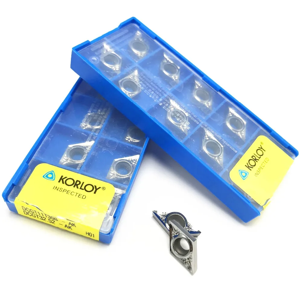 

100pcs DCGT11T308 AK H01 Aluminum cutter blade Insert Cutting Tool turning tool CNC Tools AL +TIN Alloy wood