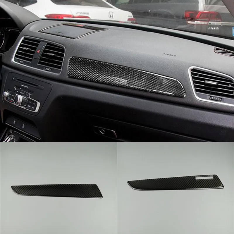 

Carbon Fiber Dashboard Panel Decoration Cover Trim For Audi Q3 2013-2017 Interior Co-pilot Frame Stickers Auto Accessories