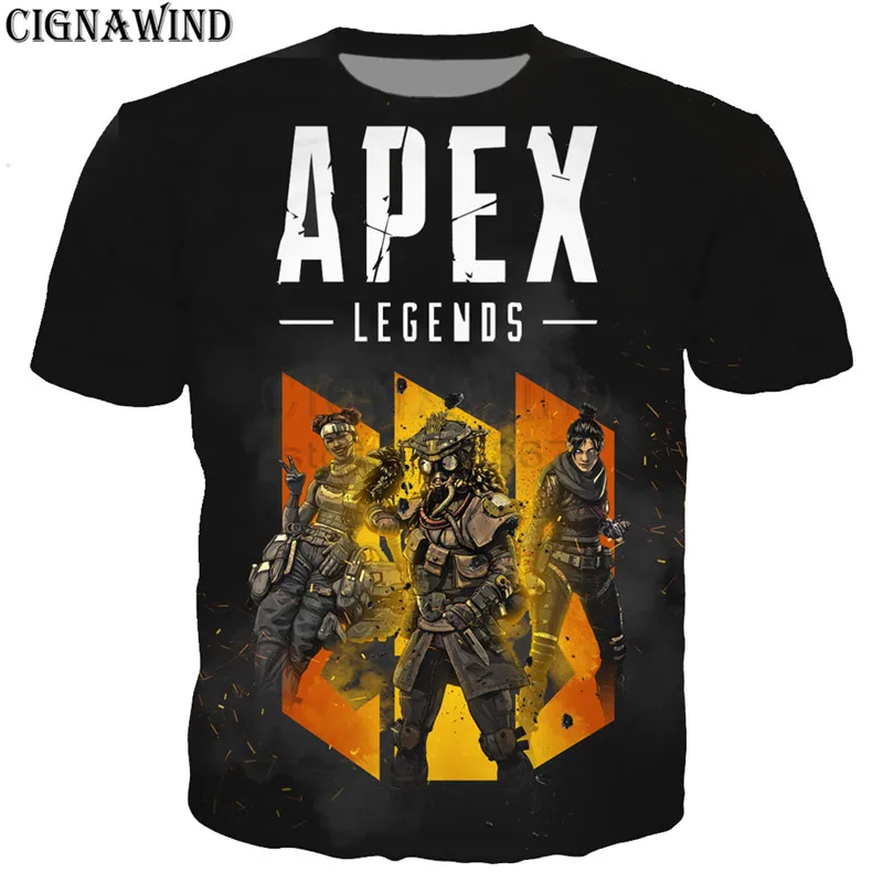 

Fashion Popular hot game apex legends t shirt men/women 3D printed t-shirts Short sleeve Harajuku style tshirt streetwear tops