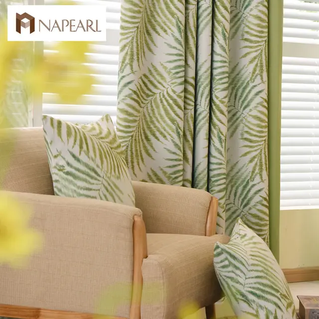 Napearl Country Style Curtains Thick D Green Blue Patterned Napearl Country Style Curtains Thick D Green Blue Patterned Bedroom Blinds Luxury European Curtain