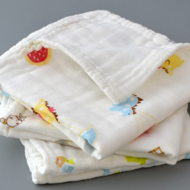 Y67 baby 6 слоев хлопковых марлевых салфеток слюнявное полотенце для кормления мягкое полотенце мойте лицо, чтобы полотенце для лица без флуоресцентного средства