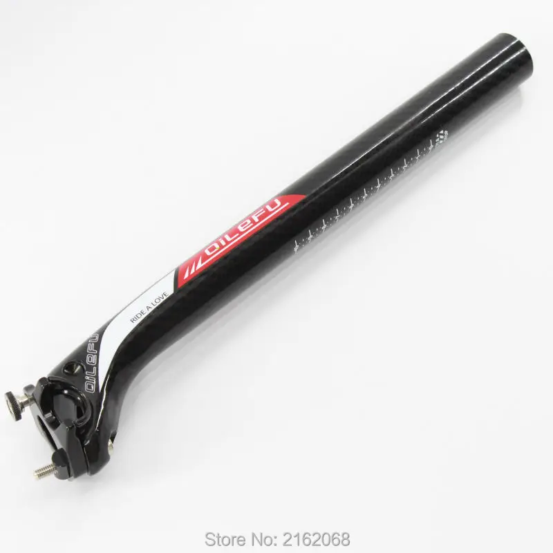 

Newest QILEFU Mountain MTB bike matte 3K full carbon seatpost Road carbon bicycle seatposts 27.2/30.8/31.6*350/400 20mm offset