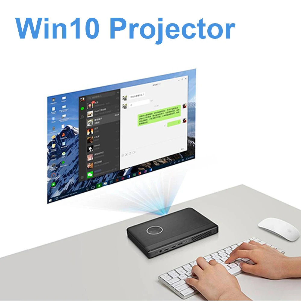 High Quality Full HD Led Projector with Windows 10 System 2G+32G Dual