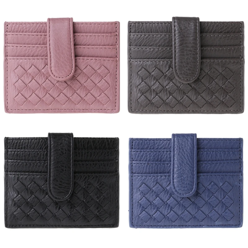

Fashion Card Holder Men Women Weave Wallet Thin Mini Purse ID Credit Case Coin Holder High Quality Wallet Credit Card Holder