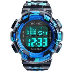 2018 камуфляж водостойкие Мужские Цифровые Часы Секундомер Дата Военные Спортивные наручные светодиодный мужские часы relojes para hombre