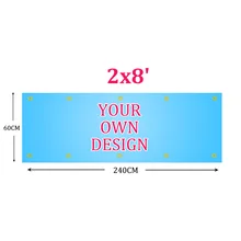 Custom flag 240x60cm 2x8FT Polyester all logo all color Customization flag Banners