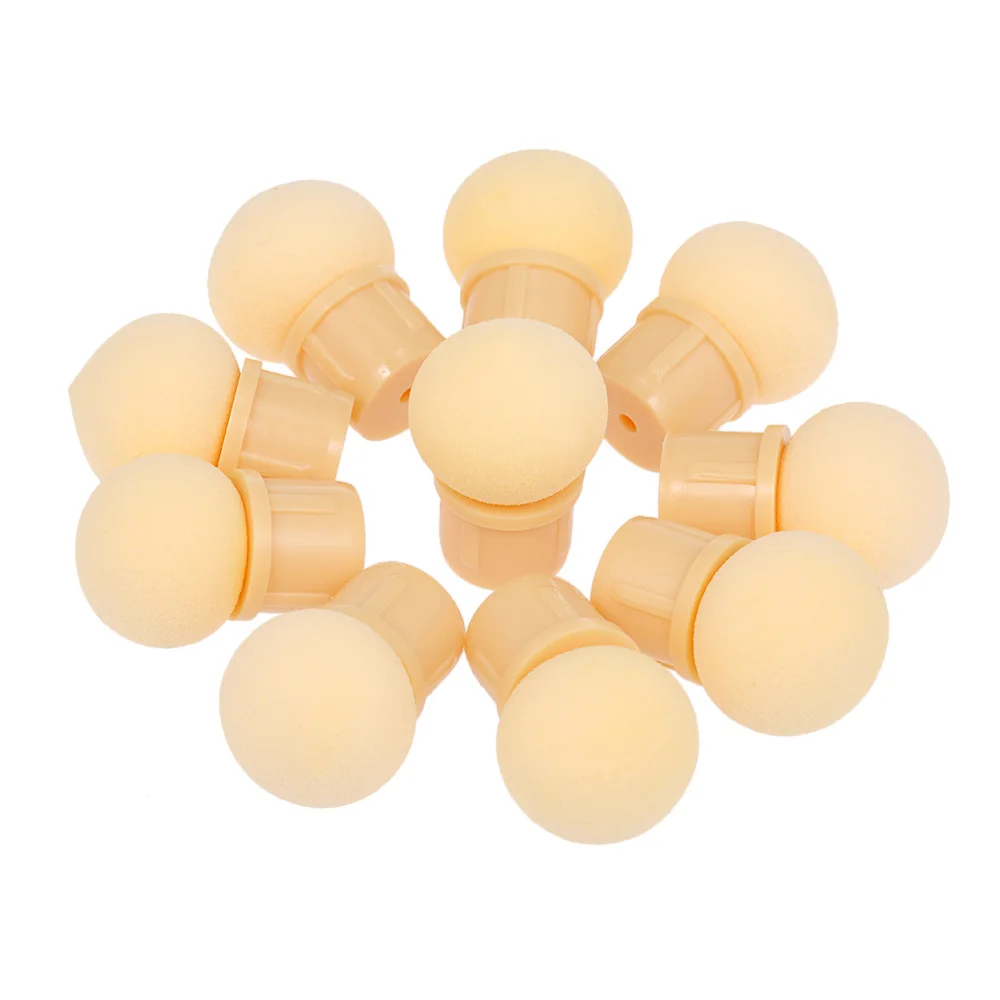 

10Pcs Replaceable Round Sponge Heads for For Glitter Powder Picking Dotting Gradient Pen Brush Manicure DIY Nail Art Tools