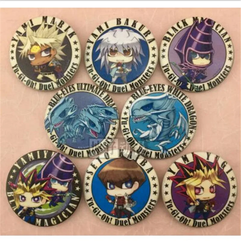 

2019 Yugioh YU Gi OH Bakura Ryou ATEM Marik Yugi Seto Kaiba Dark Magician Badge Set Free Shipping