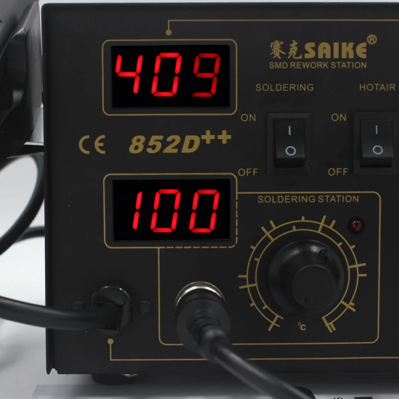 Saike 852D++ электрическая паяльная станция 220 в 110 В паяльная станция паяльник сушилка держатель сварочный комплект паяльная станция