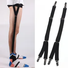 Winfox модные черные носки подтяжки мужские рубашки держатель подвязки ремень мужские подтяжки