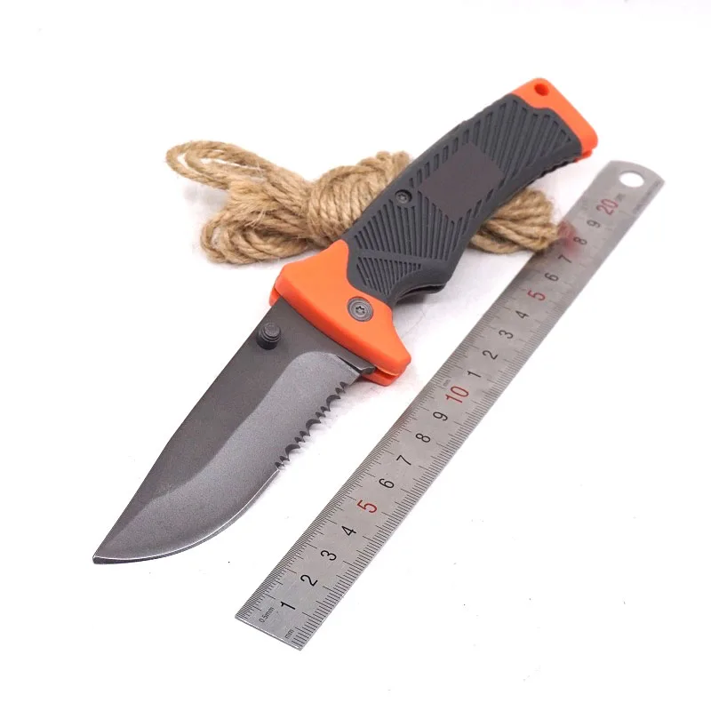 

Folding Knife Tactical Survival Knife Pocket Outdoor Camping Hunting Knives titanium Surface 440 Blade 56HRC Multi EDC Tools