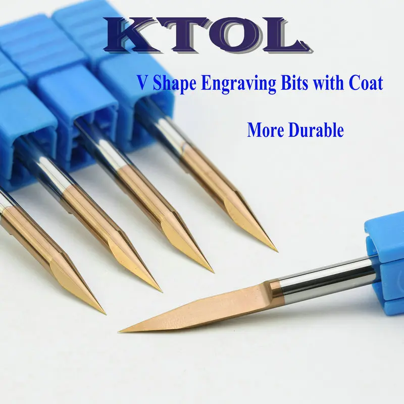 Superfine Tungsten Carbide PCB CNC Engraving Bits End Milling Cutter Tool Set