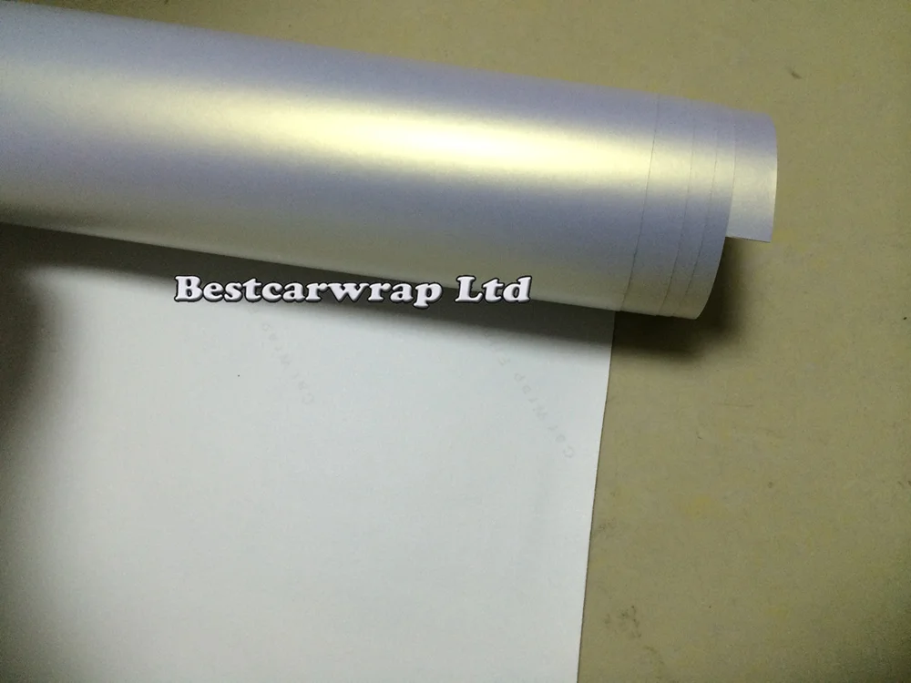 pearl white matt satin chrome Car wrapping film 3m sticker (6).JPG