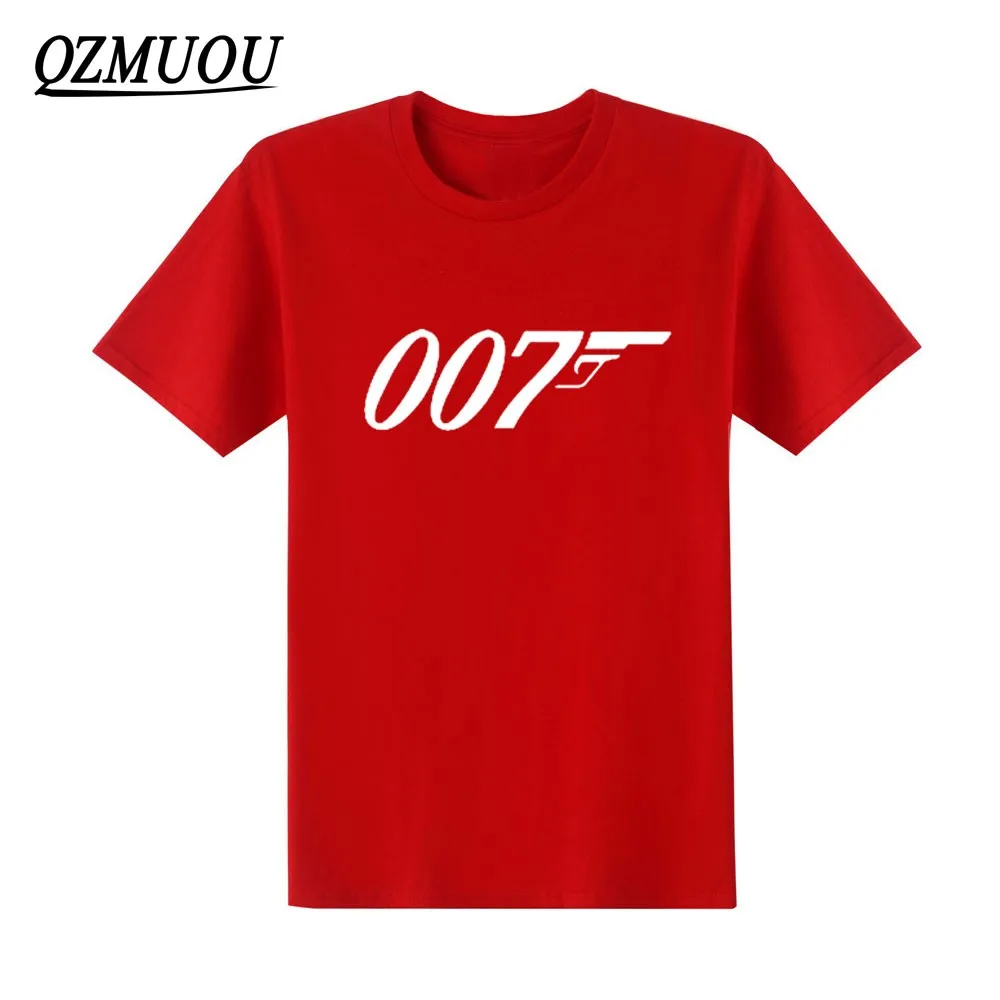 Новые брендовые качественные футболки с фильмом Джеймса Бонда 007, Модная хлопковая Мужская футболка с коротким рукавом и круглым вырезом, футболки, размер XS-XXL