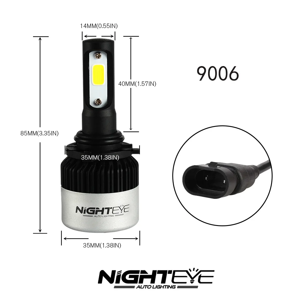 NIGHTEYE 9000LM H4 H11 H7 Светодиодные Автомобильные фары лампы 6500K H8 H1 HB3 9005 HB4 9006 72 Вт 360 градусов Автомобильные противотуманные фары лампы авто лампы