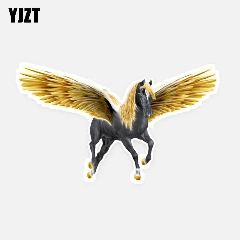 YJZT 16CM*9.2CM Fashion Animal Flying Horse PVC Car Sticker Decal Accessories 5-0777 | Автомобили и мотоциклы
