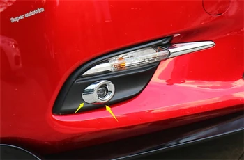 

Lapetus Chrome Front Fog Light Lamp Ring Cover Trim 2 Pcs For Mazda 3 AXELA Sedan Hatchback 2017 2018 ABS Accessories Exterior