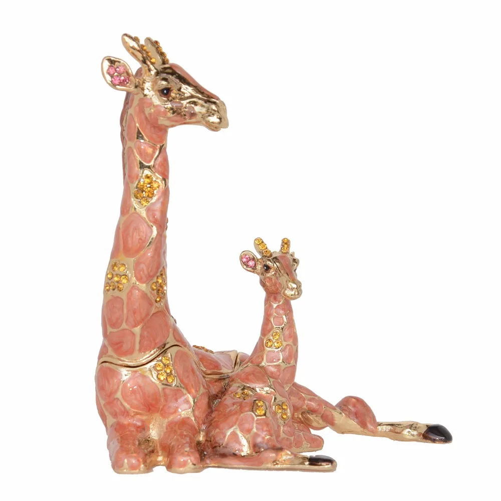 REACHING HIGH Giraffe with Baby Statue Figurine H10.5/"