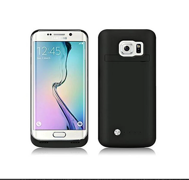 

Portable Charger Battery Case For Samsung S6 edge Case Back Cover External Backup Power (black)