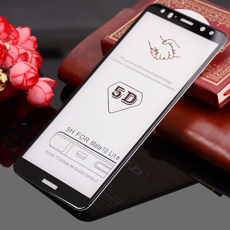 5D Glass for Huawei P20 Lite Full Cover Protective Round Screen Protetor for Huawei Honor 10 9  P10 Lite P20 Pro Tempered Glass (9)
