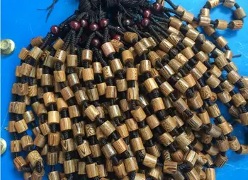 

yy809 >>> Exquisite wood beads hand woven wooden hand pieces of high-grade k pendant rope lanyard