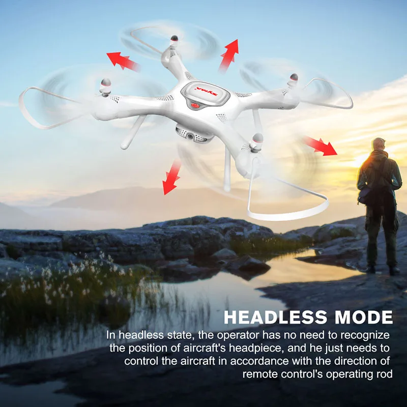 Квадрокоптер SYMA X25PRO Радиоуправляемый GPS FPV 720P HD камера в реальном времени