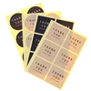 Label Thank You Round Square Black Kraft Paper Color Sealing Paste Baking Biscuit Bag Decorative Seal Sticker 60pcs / 10 Sheets ► Photo 2/6