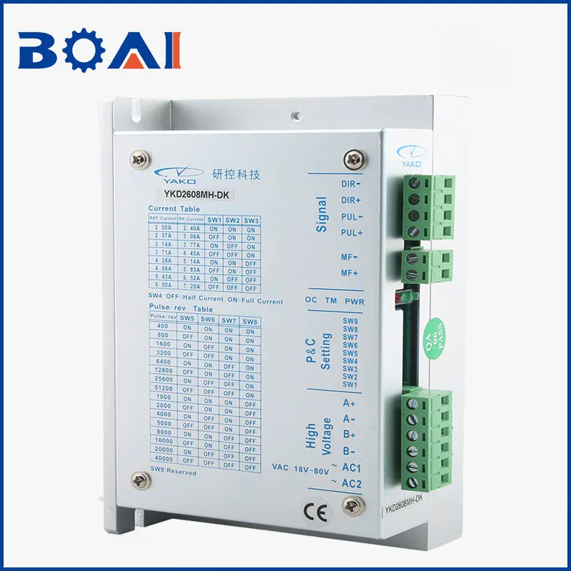 

57/86 series motor driver 2phase 256step subdivide stepper motor driver YKD2608MH-DK cnc machine tools cnc router parts