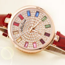 Melissa Lady Women’s Watch Japan Quartz Hours Fashion Clock Bracelet Leather Crystal Luxury Rhinestones Girl Birthday Gift