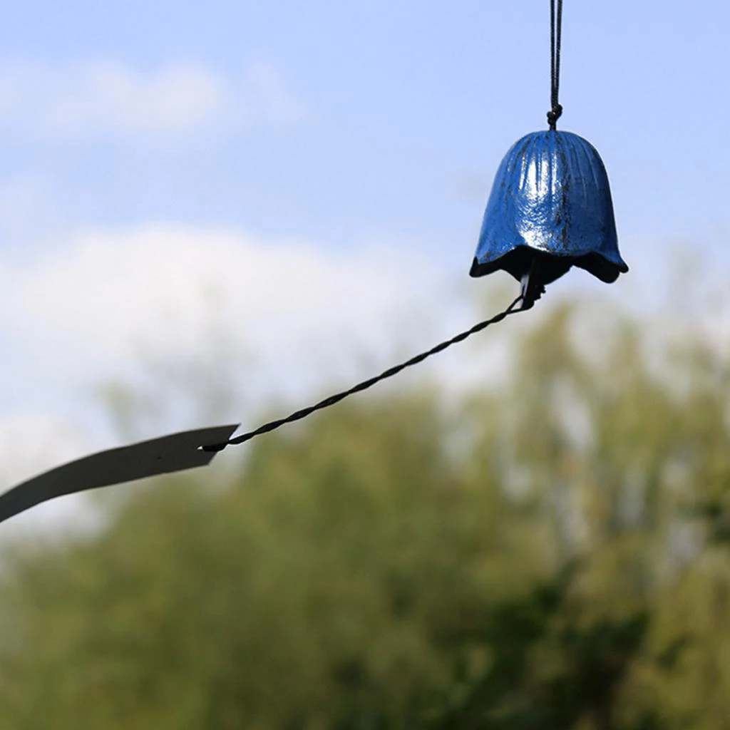 Home Garden Hanging Bell Iron Wind Chimes Blessing Good Luck Health