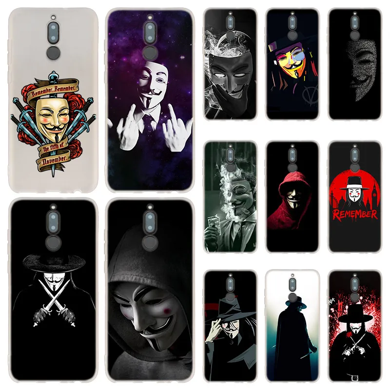 

V For Vendetta Phone Case Silicone FOR Huawei Mate 10 20 Lite 20X 10 Pro Nova 4 3i Y5 Y6 Y7 Y9 2019 2018 2017 Cover
