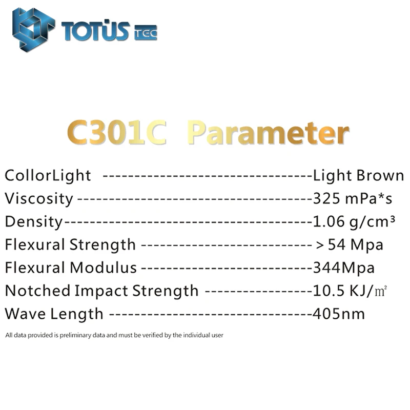 Новейшая Отличная совместимость литая ЖК 3D печать Смола C301C