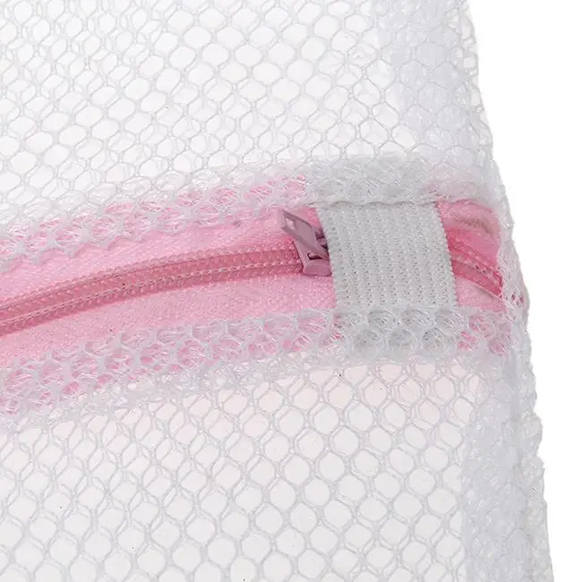 2020 New White Clothes Washing Machine Laundry Bra Aid Lingerie Zipper Mesh Net Wash Bag Pouch Basket Laundry Tools 3pcs/set