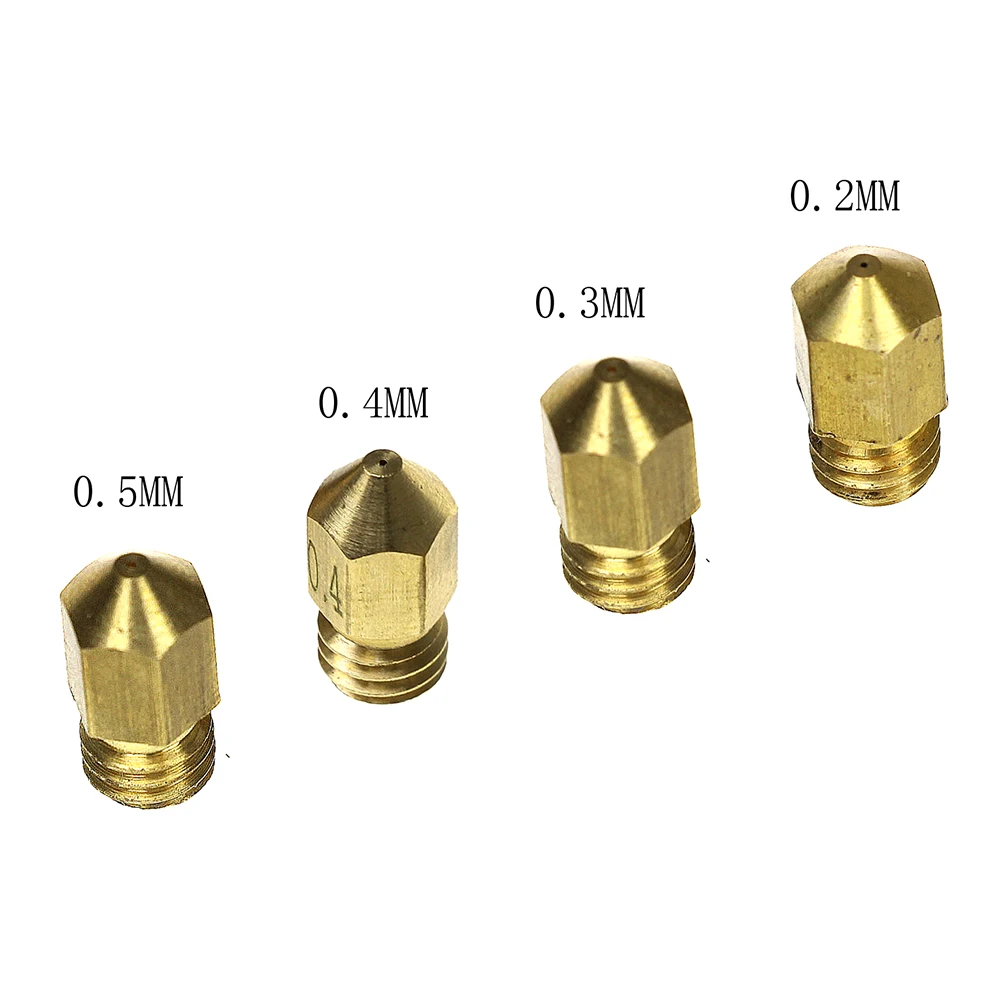 Насадка для 3D-принтера, размеры 0,2 мм 0,3 мм 0,4 мм 0,5 мм, печатающая головка для экструдера, нить 1,75 мм, MK8