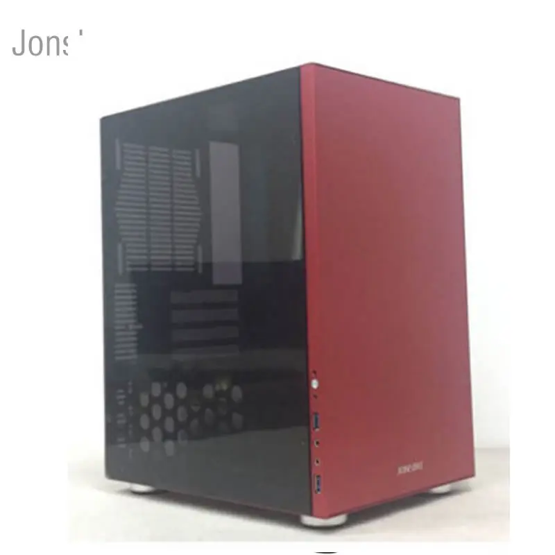 Алюминиевый полупрозрачный корпус JONSBO C3 мини шасси ITX HTPC USB3.0 поддержка платы MATX