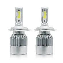 ANBLUB фар автомобиля H7 H4 светодиодный 72W фары для 7600LM супер яркий H1 H3 H11 9005 9006 9007 COB светодиодный авто фары 6000K 12V 24V