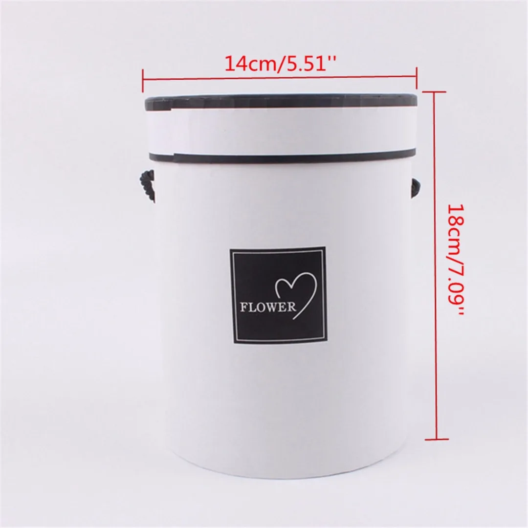 Handheld Round Flower Bouquet Boxes Living Vases Florist Box Flower Plant Boxes 5 Colors