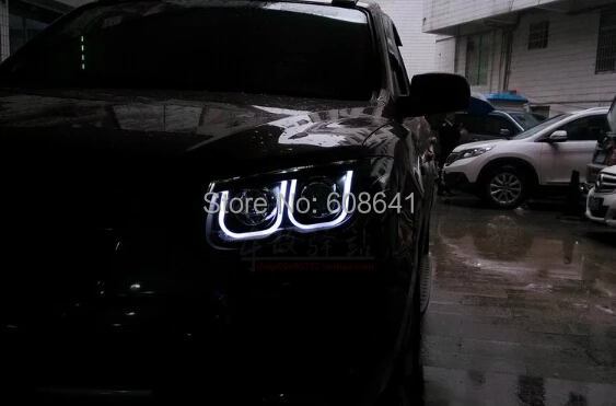Для 2006 2010 Hyundai Santa Fe Ангельские глазки светодиодный головной светильник U Тип|eye