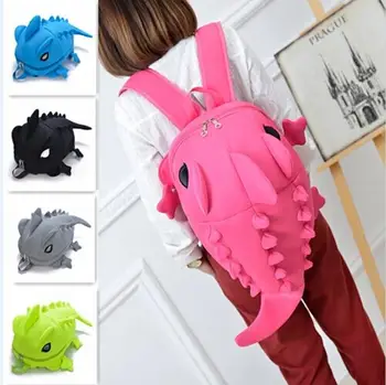 

Hot Sale Fashion Casual Monster Styling Dinosaur Nylon Net Yarn Backpack Double Shoulder School Bag For Boys and Girls Gifts