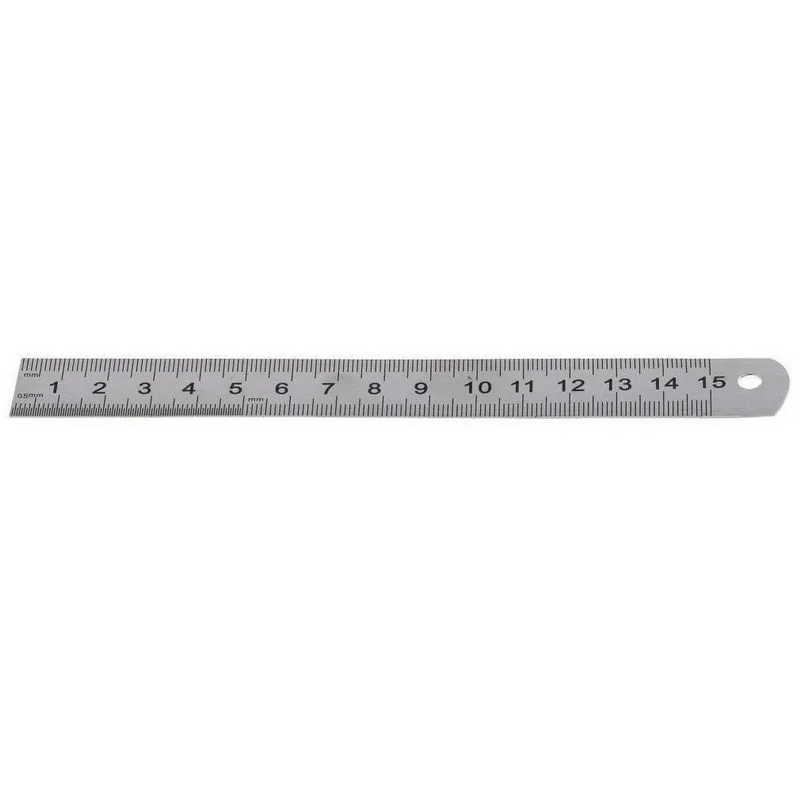 1 шт. швейная ножка 15 см 6 дюймов металлическая линейка прямая Линейка Инструмент прецизионный двухсторонний измерительный инструмент