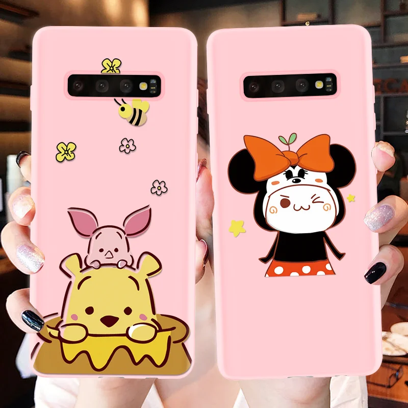 

Lovely Cartoon Back Cover For Samsung Galaxy A70 A9 A10 A20e A30 A40 A50 A60 A8 Plus 2018 M10 M20 M30 Note 4 8 9 Pink Matte Case