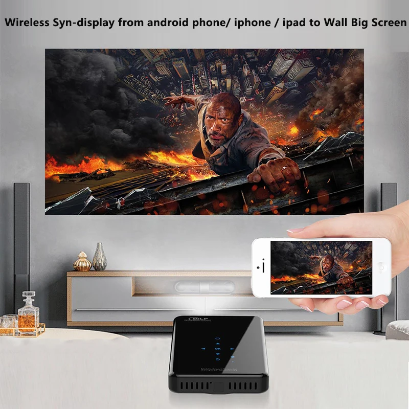Мини проектор для телефона SmartIdea X2 Android 200 1080 люмен стандарт Wi Fi bluetooth батарея 3