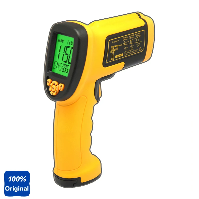 100 Original AS872D Gun Type Handheld Infrared Thermometer 18C1150C