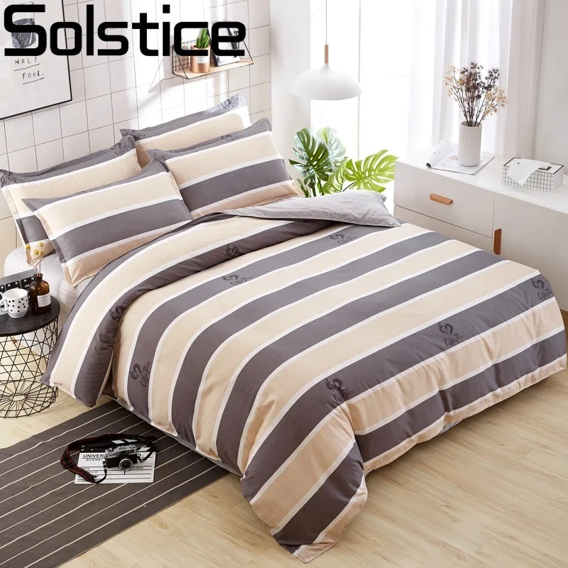 Kaufen Solstice Mode Farbe Mischen Und Spiel Baumwolle Bettwäsche Set Bettlaken Duvet Abdeckung Kissenbezug 4 stücke Kombination Bett Abdeckung Bett leinen