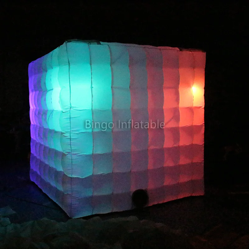 inflatable photobooth tent with ledTWO Doors Inflatable Portable Photo Booth Tent with Free Props K