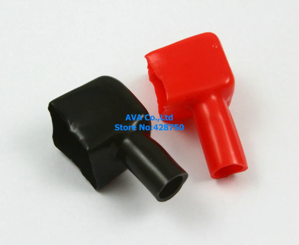10 Pairs 15x13mm Red Black Square Battery Terminal Boots Insulating