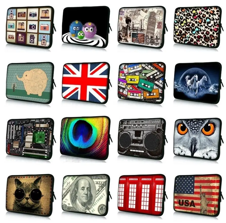 

7.9 9.7 10.1 11.6 12 13 13.3 14" 15.4 15.6 15 inch Cat Laptop Bag Tablet sleeve Notebook Case For Macbook Asus HP Acer Lenovo #R