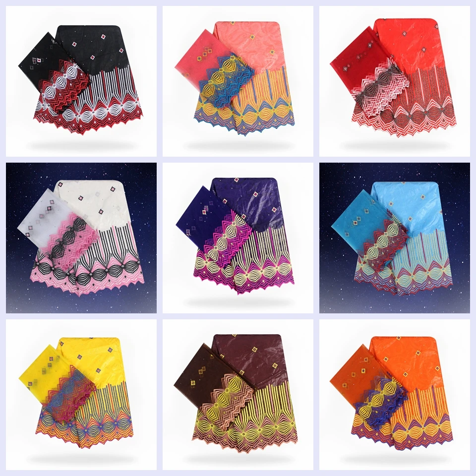 YBGBS-12 Latest Bridal Nigerian Wedding Lace Materials Net Fabric High Quality African Sold by 5 Yards | Дом и сад