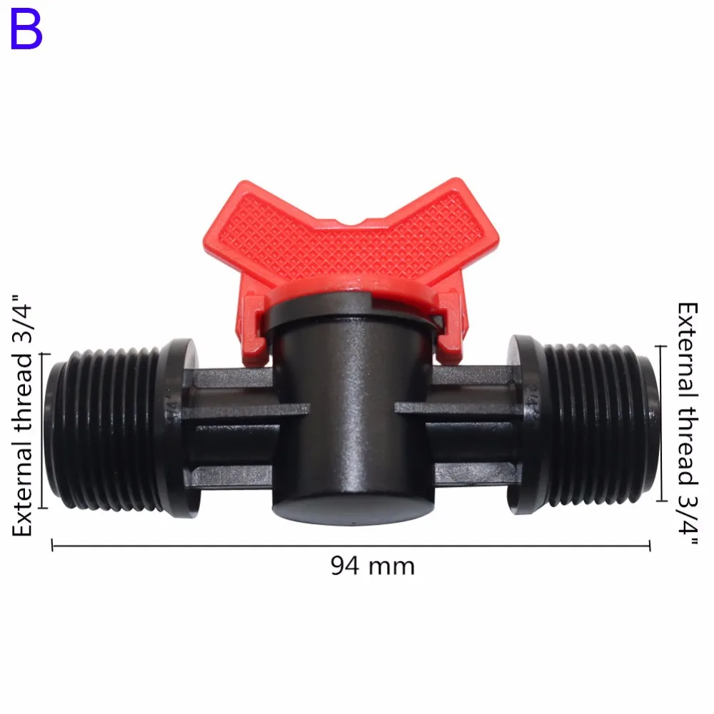 water flow control 5 x Garden hose female hose valve with click-lock connector